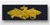 US Navy Breast Badge For Coveralls: Seabee Combat Warfare - Officer - Embroidered - Each