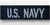 US NAVY Branch Tape:  US NAVY embroidered for COVERALL - Enlisted - Silver