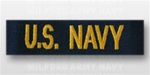 US NAVY Branch Tape:  US NAVY embroidered for COVERALL - Officer- CPO - GOLD