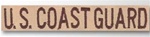 USCG Branch Tape:  EMBROIDERED ON DESERT - EACH - U.S. COAST GUARD