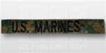 USMC Woodland Digital Branch Tape:  U.S. MARINES - Sew On - Pair