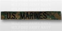 USMC Woodland Digital Branch Tape:  U.S. MARINES - Sew On - Pair