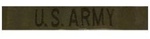 US ARMY EMBROIDERED BLACK IN OLIVE DRAB  PRICED EACH