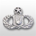 USAF Breast Badge - Mirror Finish Regulation Size: Operation Support - Master