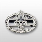 US Army Mirror Finish Regular Size Breast Badge: Combat Medical (2nd Award)