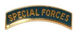 US Army Mini Mirror Finish Breast Badge: Special Forces Tab - Enamel - For Dress