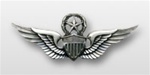 US Army Silver Oxidized Miniature Breast Badge: Master Aviator - For Dress