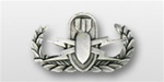 US Army Silver Oxidized Miniature Breast Badge: Explosive Ordnance Disposal - Basic - For Dress