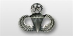 US Army Silver Oxidized Miniature Breast Badge: Master Parachutist - For Dress