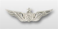 US Army 2" Mirror Finish Miniature Blouse Size Breast Badge: Senior Flight Surgeon