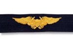 USCG Embroidered Rip Stop Breast Badge: Flight Officer