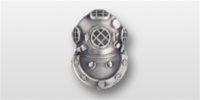 Regular Size Breast Badge: Diver- 2nd Class - Enlisted - Oxidized Finish