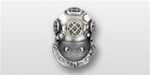 US Army Silver Oxidized Miniature Breast Badge: Diver - 2nd Class - Oxidized Finish
