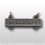 US Army Oxidized Qualification Bar: Operator S
