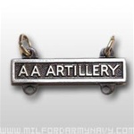 US Army Oxidized Qualification Bar: AA Artillery
