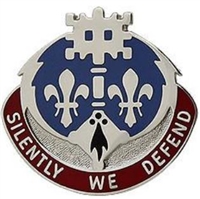 US Army Unit Crest: 204th Military Intelligence Battalion - Motto: SILENTLY WE DECEND (Set of 3)