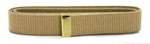 US Navy Male Khaki Belt: Web - Cotton - with Brass Tip - 55" Extra Long