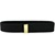 Black Cotton Web Belt with Brass Tip (No Buckle) - 44 Inch Cut