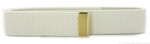 US Navy Male White Belt: Web - Cotton - with 24k Gold Tip - 44" long