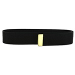 Black Nylon Belt with Brass Tip (No buckle) - 44 Inch Cut