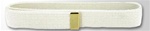 White Nylon Belt with Brass Tip (No Buckle) - Extra Long 55"