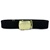 Black Cotton Web Belt with Brass Buckle and Tip - 44 Inch Cut