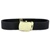 Black Nylon Belt with Brass Buckle & Tip - Extra Long 55"