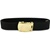 Black Nylon Belt with 24k Gold Buckle & Tip - Extra Long 55"