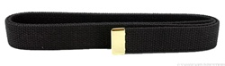 US Navy Female Black Belt: Cotton Web with 24k Gold Tip - No Buckle - 39" long