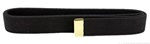 US Navy Female Black Belt: Cotton Web with 24k Gold Tip - No Buckle - 45" Extra Long