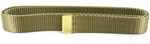 US Navy Female Khaki Belt: Nylon with 24k Gold Tip - 45" Extra Long