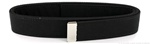 US Navy Female Black Belt: Poly Wool with Silver Mirror Finish Tip - No Buckle - 39" long