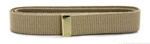 US Navy Female Khaki Belt: Web - Cotton - with 24k Gold Tip - 39" long