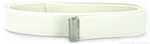 US Navy Male White Belt: CNT with Silver Mirror Finish Tip - 55" Extra Long