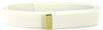 US Navy Male White Belt: CNT with 24k Gold Tip - 44" long