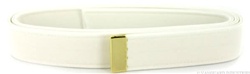 US Navy Male White Belt: CNT with 24k Gold Tip - 55" Extra Long