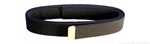US Navy Male Black Belt: Poly Wool with 24k Gold Tip - 55" Extra Long