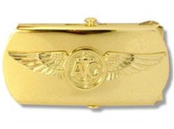 US Navy Buckle for Male Personnel: Aircrew CPO - Gold - 3"
