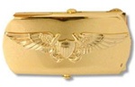US Navy Buckle for Male Personnel: Flight - Officer - 3" - 1 1/4" Wide - Gold
