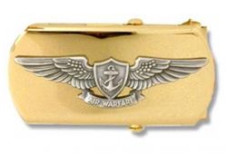 US Navy Buckle for Male Personnel: Air Warfare - CPO - 3"