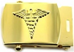US Navy Insignia Buckle Male: Officer - Gold Caduceus