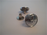 USAF Honor Guard: 25/L Mirror Finish Hap Arnold Cap Screw Buttons