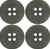 US Army Buttons: ACU Buttons - 30 Ligne - Set of 4 Buttons - Also for ABU