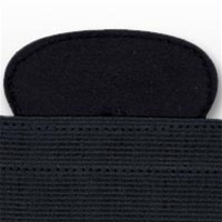 US Navy Cap Stretch Bands with Mounts: Officer Black