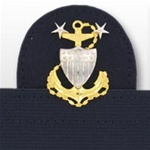USCG Cap Device On Stretch Band: Master Chief Petty Officer E9