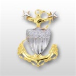 USCG Miniature Cap Device - Gold and Silver: Master Chief Petty Officer E9