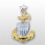 USCG Miniature Cap Device - Gold and Silver: Senior Chief Petty Officer E8