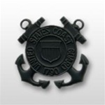 USCG Miniature Cap Device - Black Metal: Enlisted