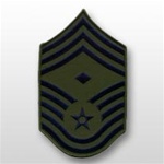 USAF Subdued Chevrons: E-9 Chief Master Sergeant (CMSgt) with Diamonds - Large - Male