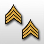 US Army Rank - Mens Gold/Green: E-4 Corporal (CPL)